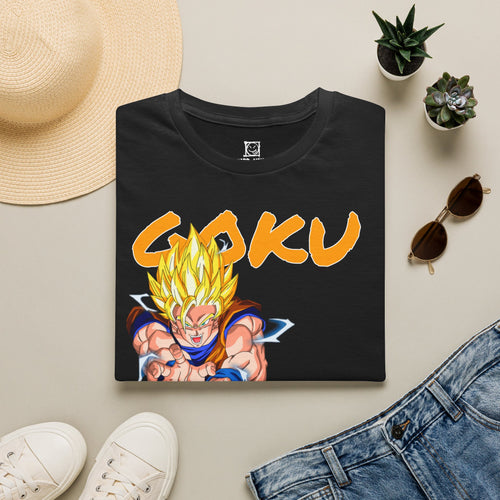 Camiseta preta estampada de anime, estilo otaku - HARD-NOISE