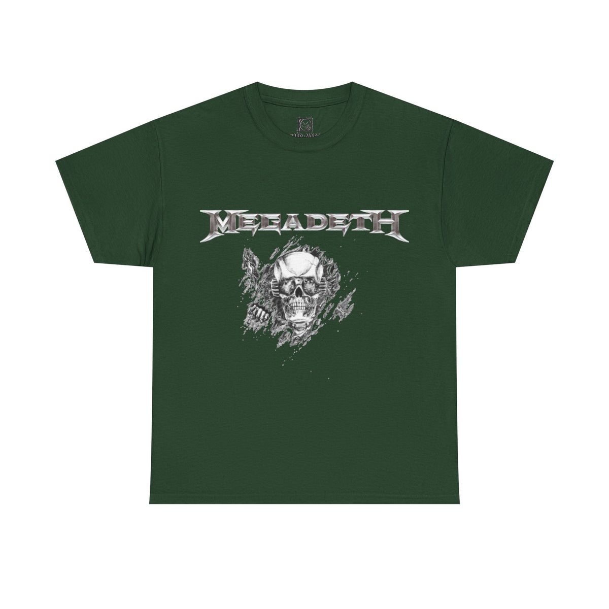 Camiseta Básica HARD-NOISE — Branco/Verde
