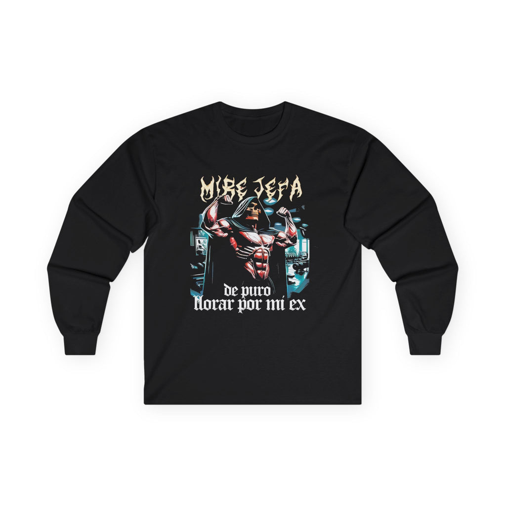 Camiseta Manga Longa Estampada Caveira HARD-NOISE