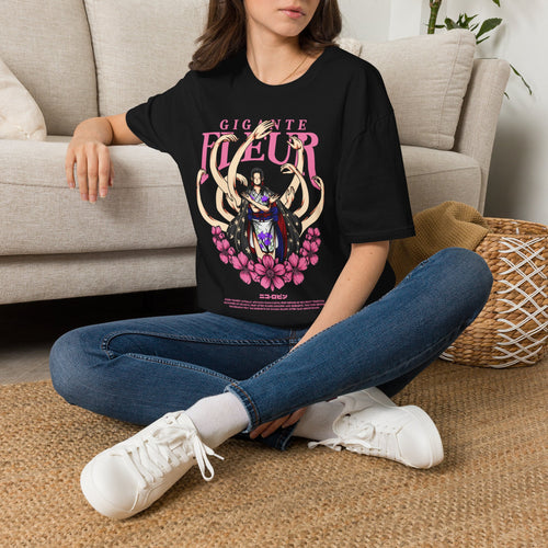 Camiseta preta estampada de anime kawaii - HARD-NOISE