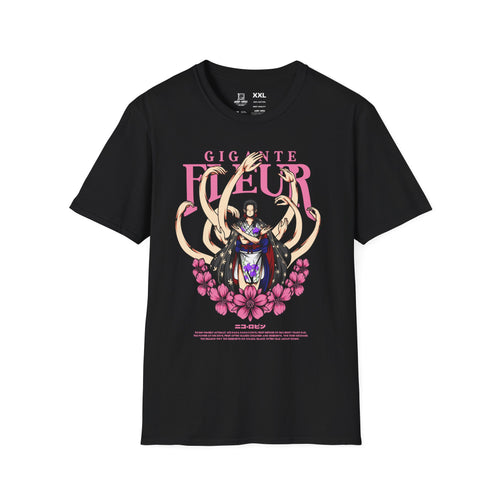 Camiseta preta estampada de anime kawaii - HARD-NOISE