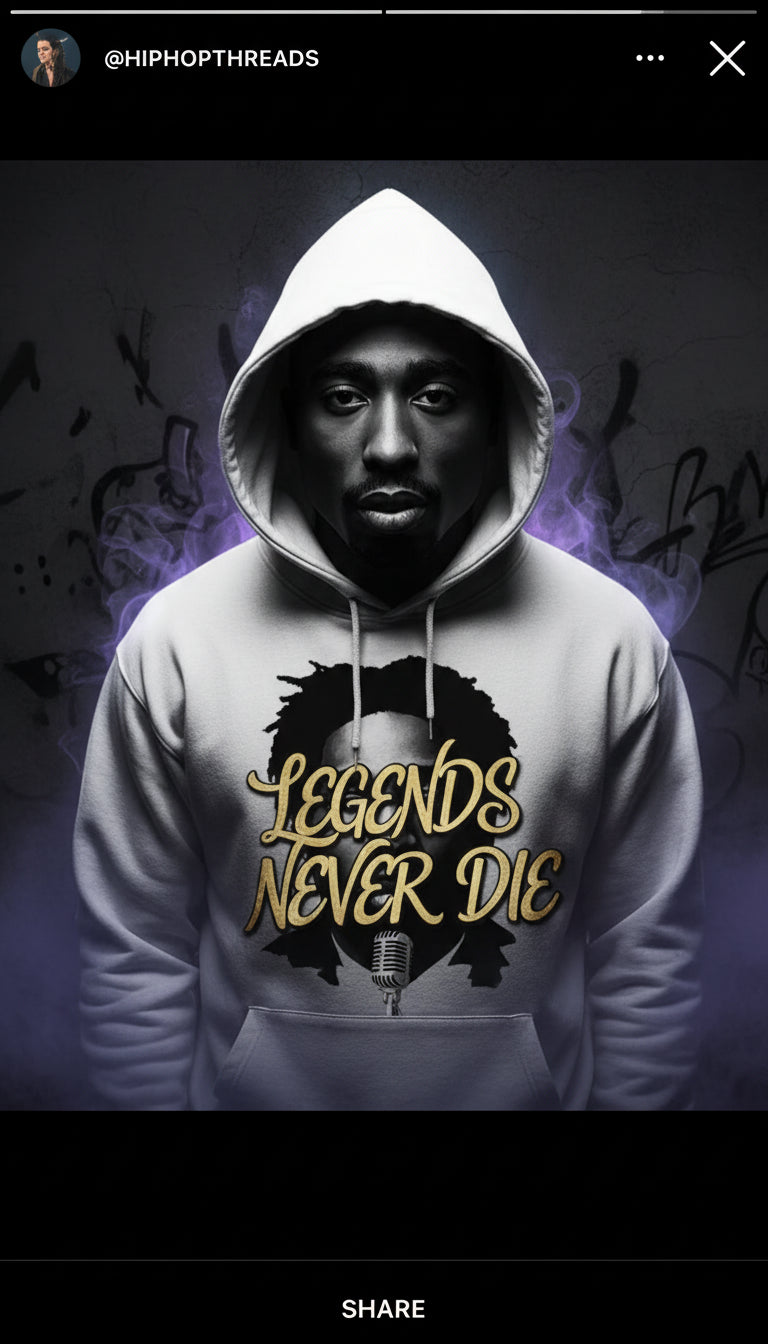 Moletom Estampado Hip Hop 2Pac Social